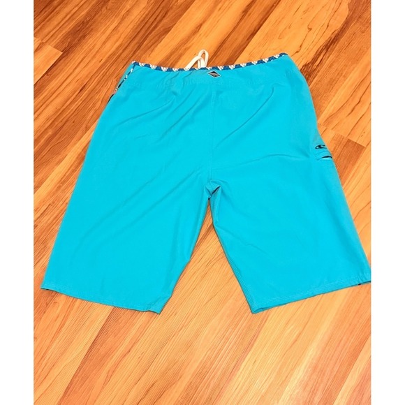 O'Neill Hybrid Swim Trunks Board Shorts Quick Dry Blue Accents Size 30 - Picture 3 of 3